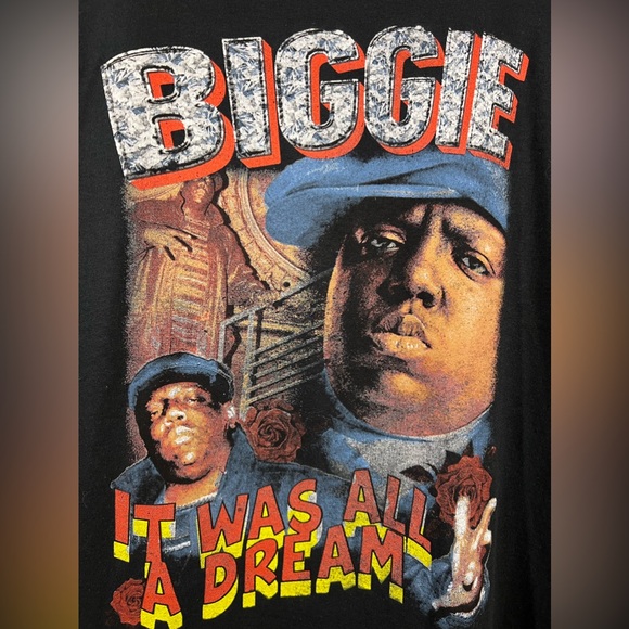 Notorious Biggie Smalls B.I.G. Black “It was all a dream”Rap Tee Tshirt Sz 2XL - Picture 9 of 9